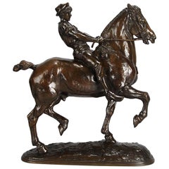 Animalier Bronze Study Entitled 'Cheval Monte Privé' by Emmanuel Fremiet