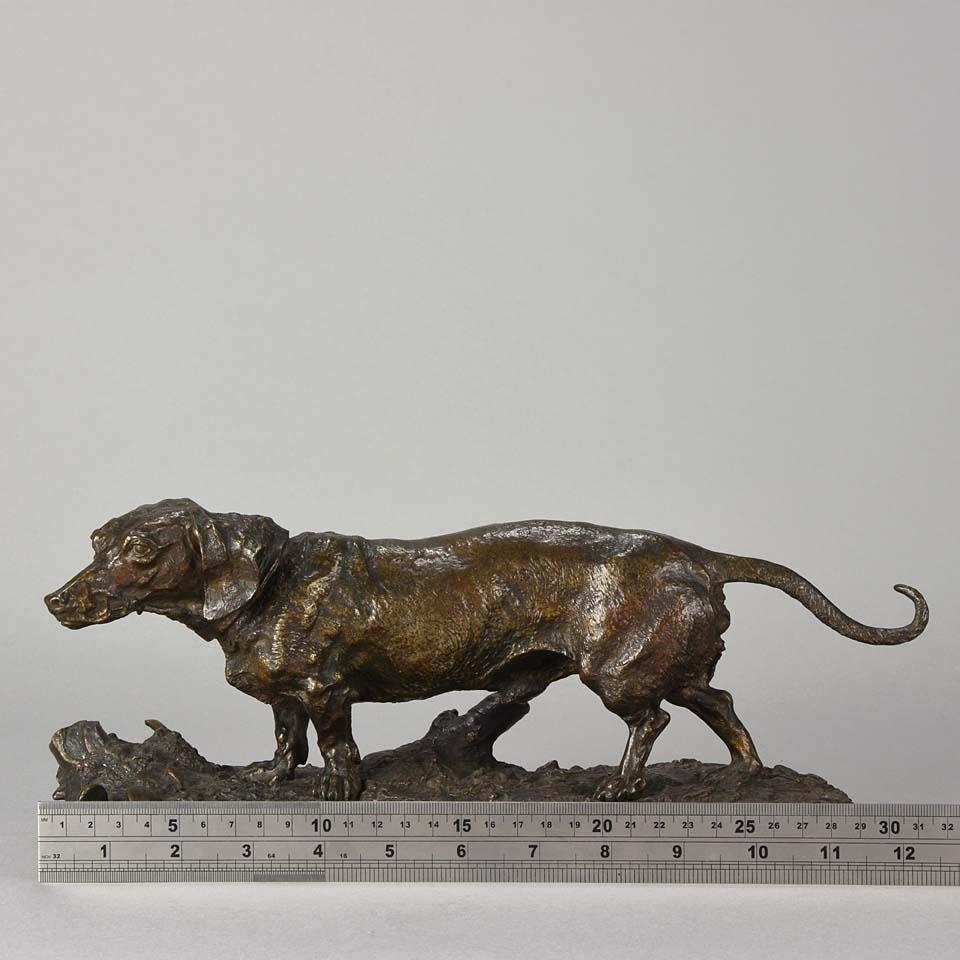 Animalier Bronze Study Entitled 'Chien Basset À Jambes Torses' by P J Mêne 3