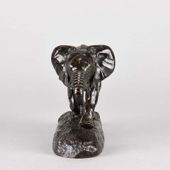 Étude animalière en bronze intituléelephant du Senegal par Antoine L Barye