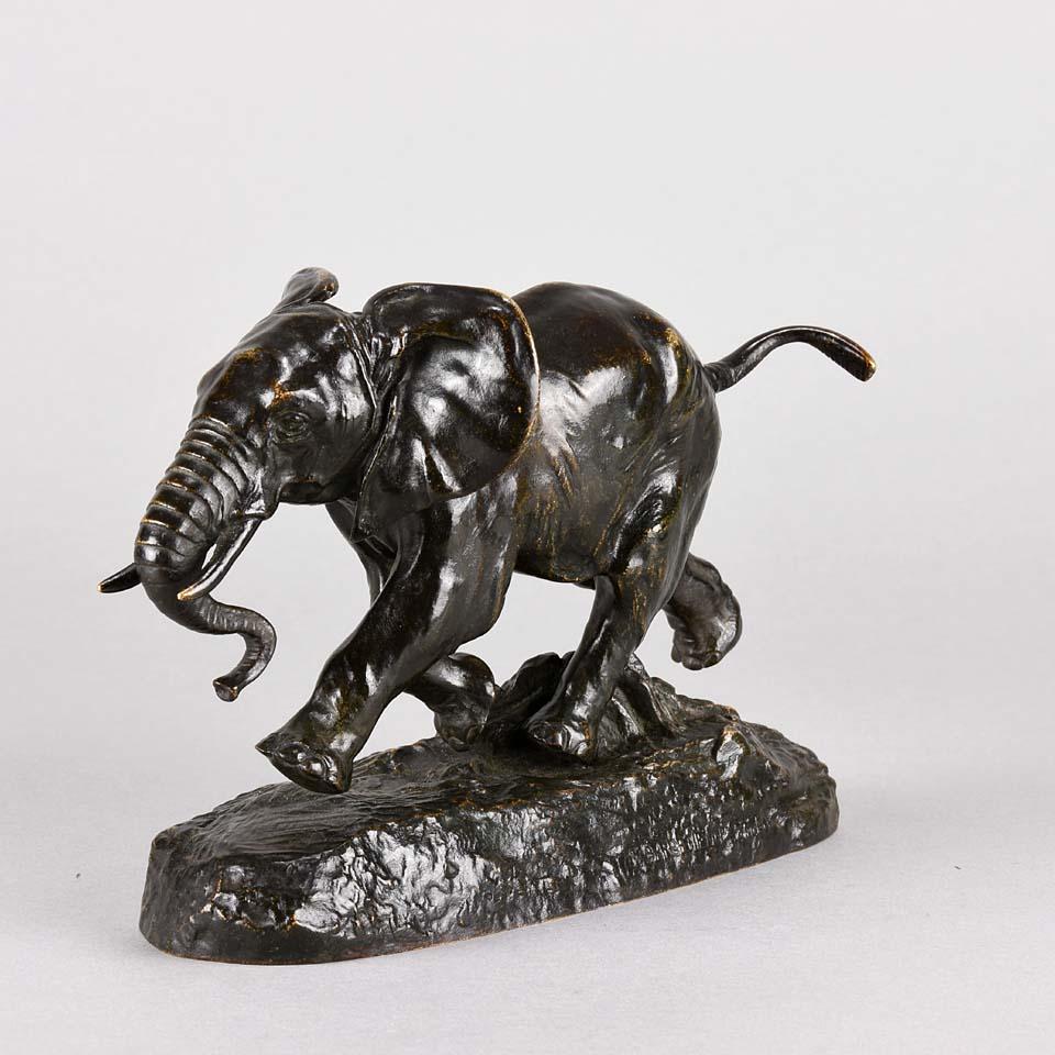Victorian Animalier Bronze Study Entitled 'Elephant Du Senegal' by Antoine L Barye