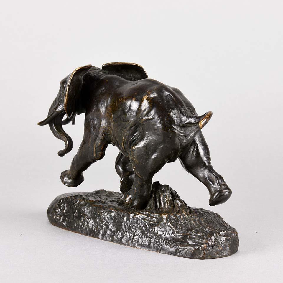 Cast Animalier Bronze Study Entitled 'Elephant Du Senegal' by Antoine L Barye