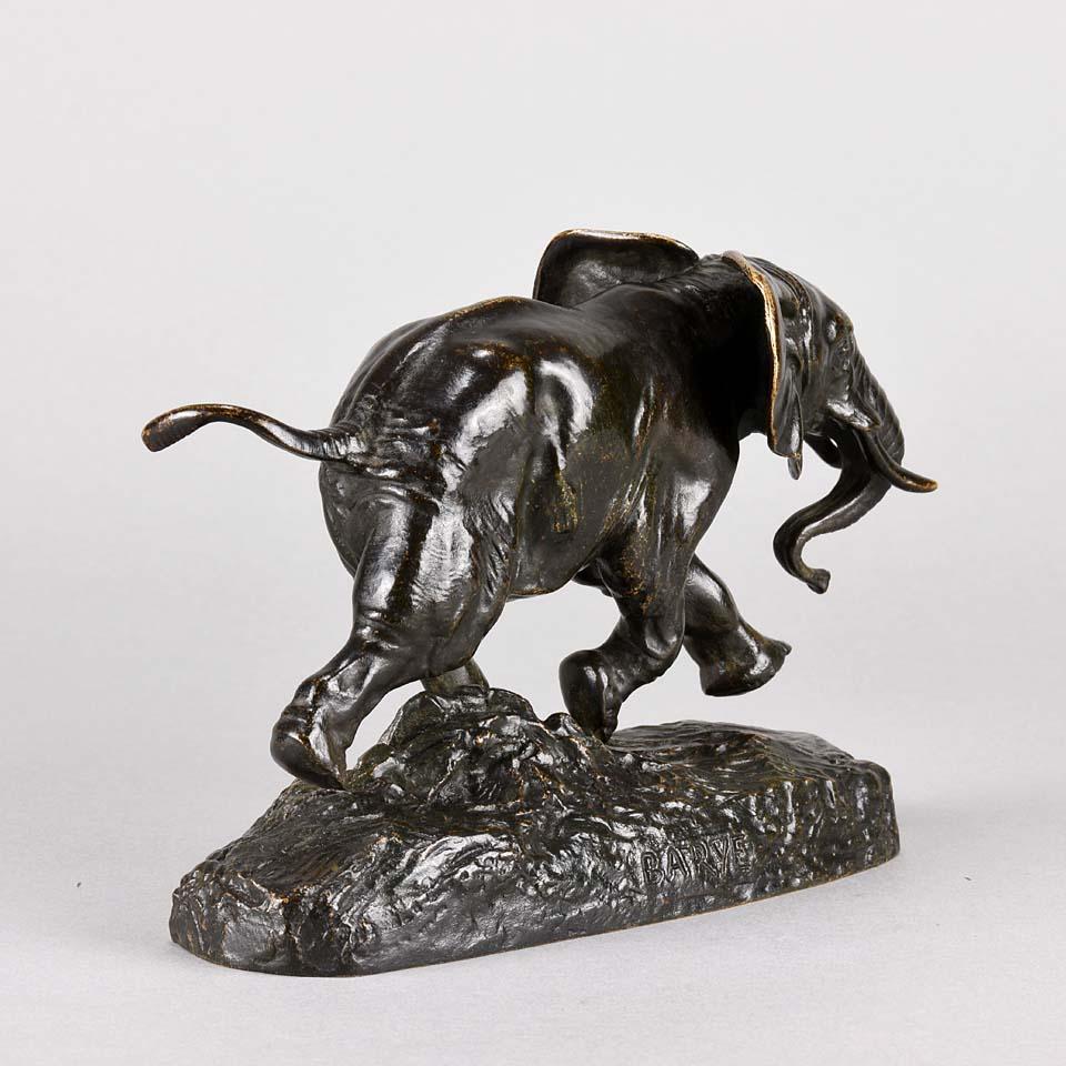 Late 19th Century Animalier Bronze Study Entitled 'Elephant Du Senegal' by Antoine L Barye