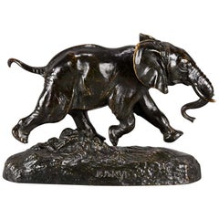 Animalier Bronze Study Entitled 'Elephant Du Senegal' by Antoine L Barye