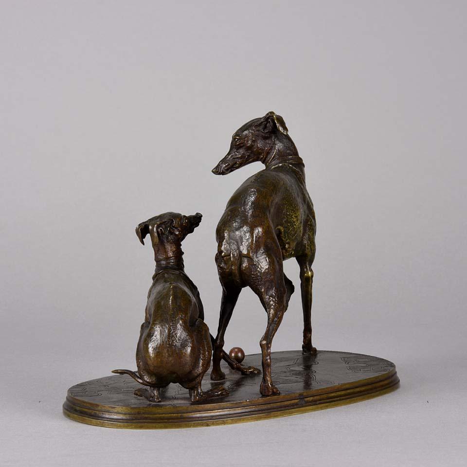 Animalier Bronze Study Entitled 'Jiji & Giselle' by Pierre Jules Mêne In Excellent Condition In London, GB