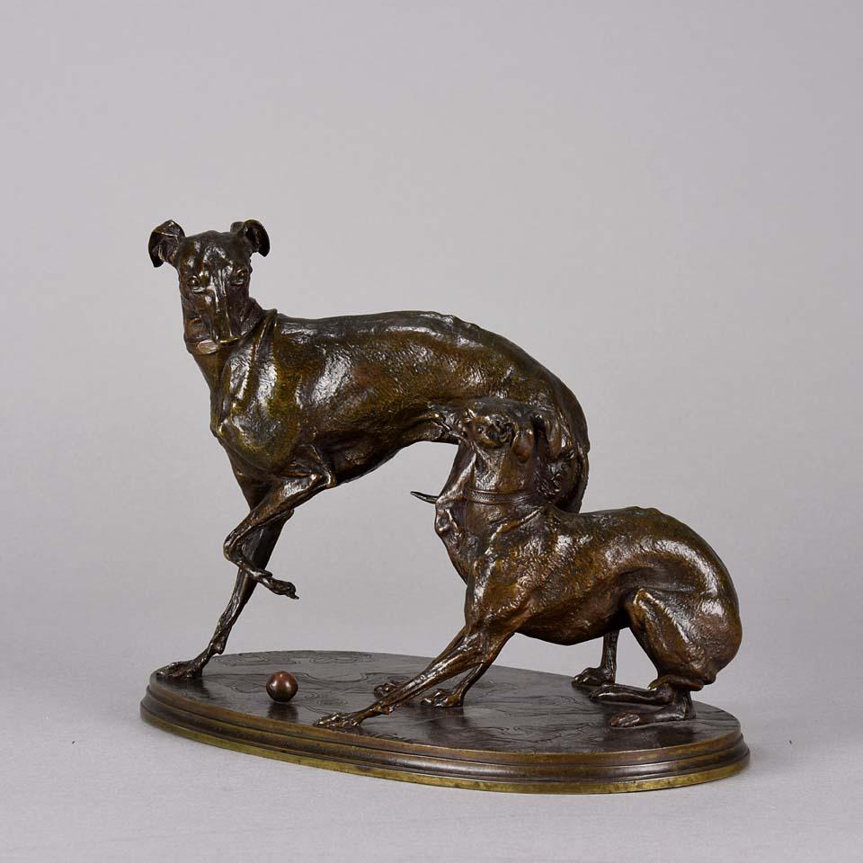 Animalier Bronze Study Entitled 'Jiji & Giselle' by Pierre Jules Mêne 1