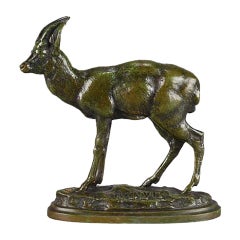 Étude animalière en bronze intitulée « Kevel » d'Antoine Louis Barye