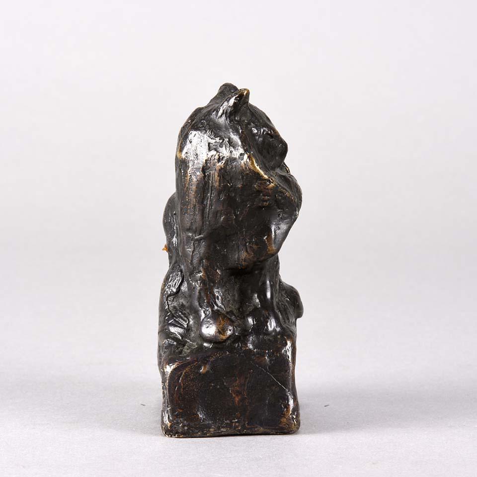 Other Animalier French Cast Bronze Study of a Seated Cat by Théophile Steinlen
