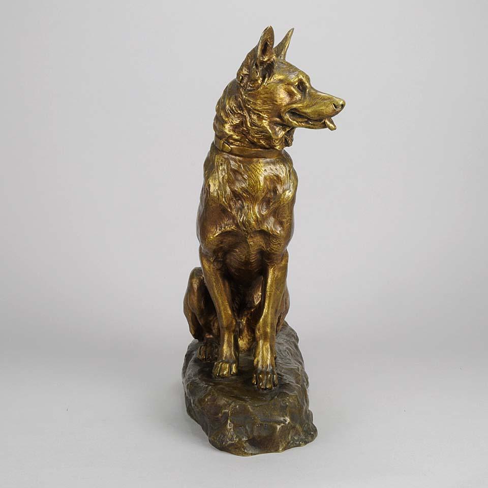 Francese Animalier Studio in bronzo dorato intitolato 