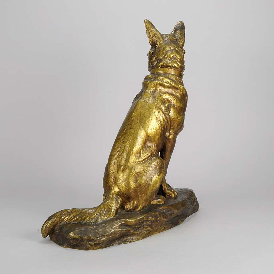 XX secolo Animalier Studio in bronzo dorato intitolato 