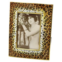 Vintage Animalier leopard Pattern Frame hand painted Salimbeni