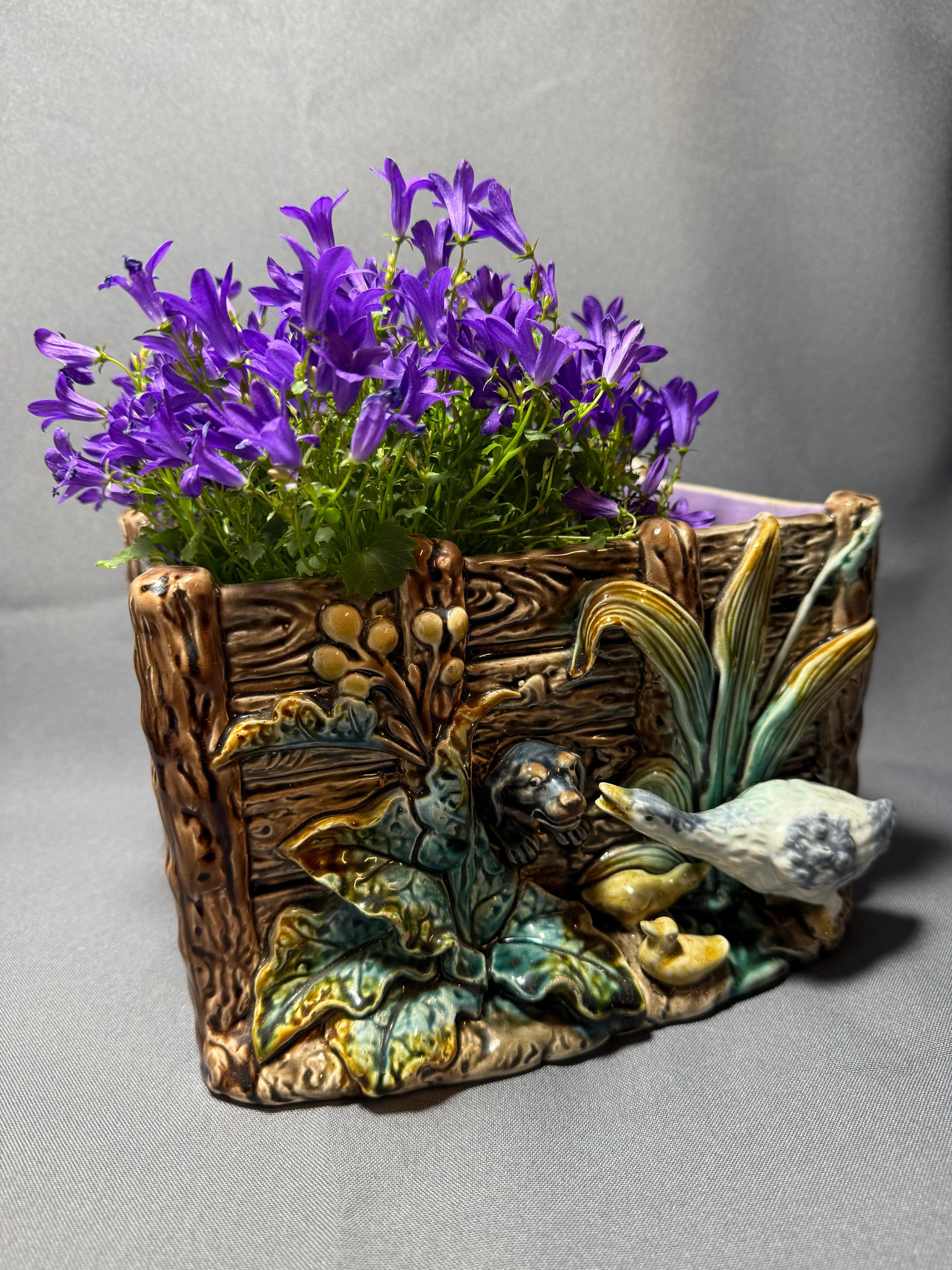 Majolika Jardiniere Gustavsberg Sweden  1860-1890 For Sale 8