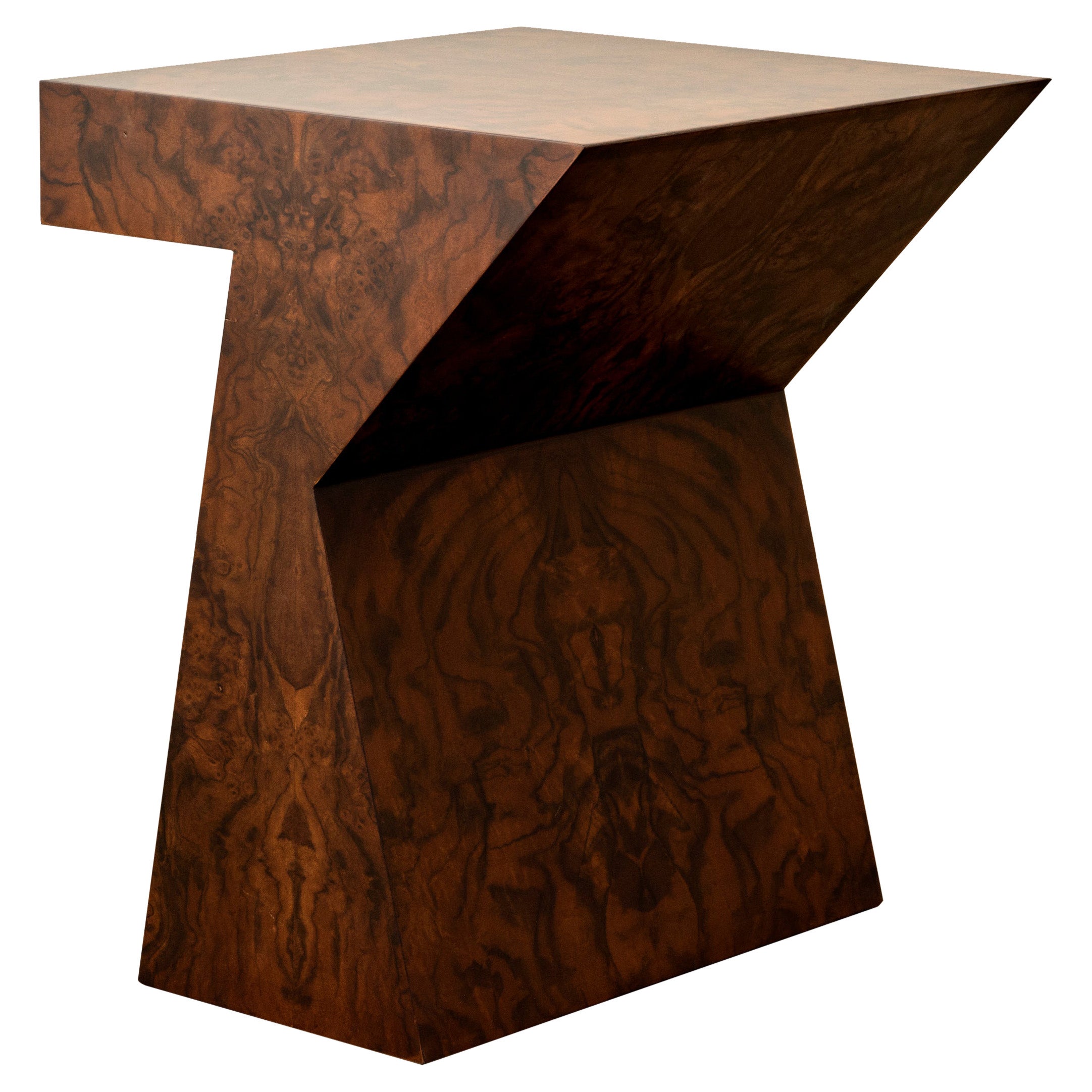 Animate Objects Columbina Side Table in Walnut Burl Veneer For Sale