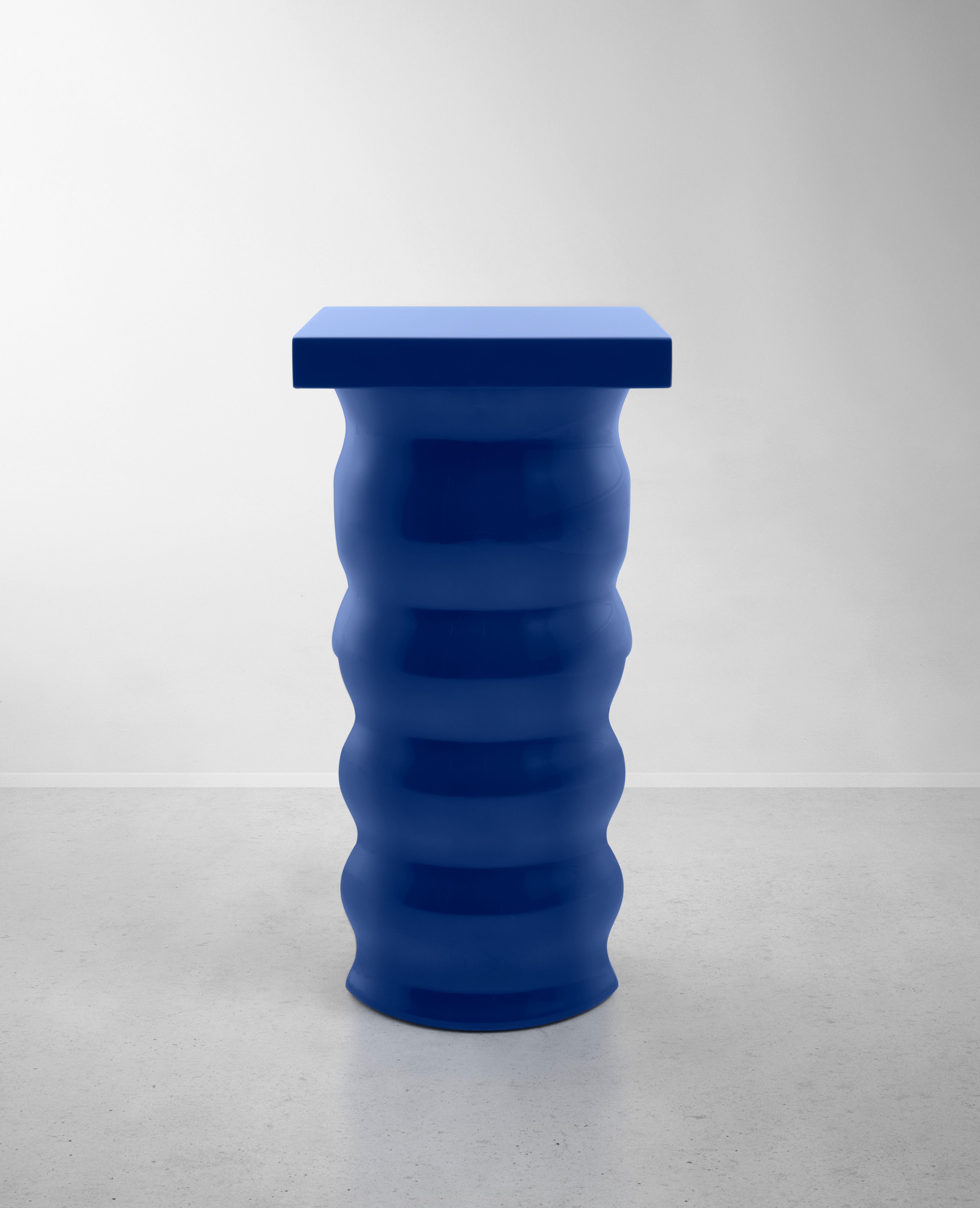 Arts and Crafts Animate Objects Isabella Side Table in Gloss Lacquered Solid Linden Wood For Sale