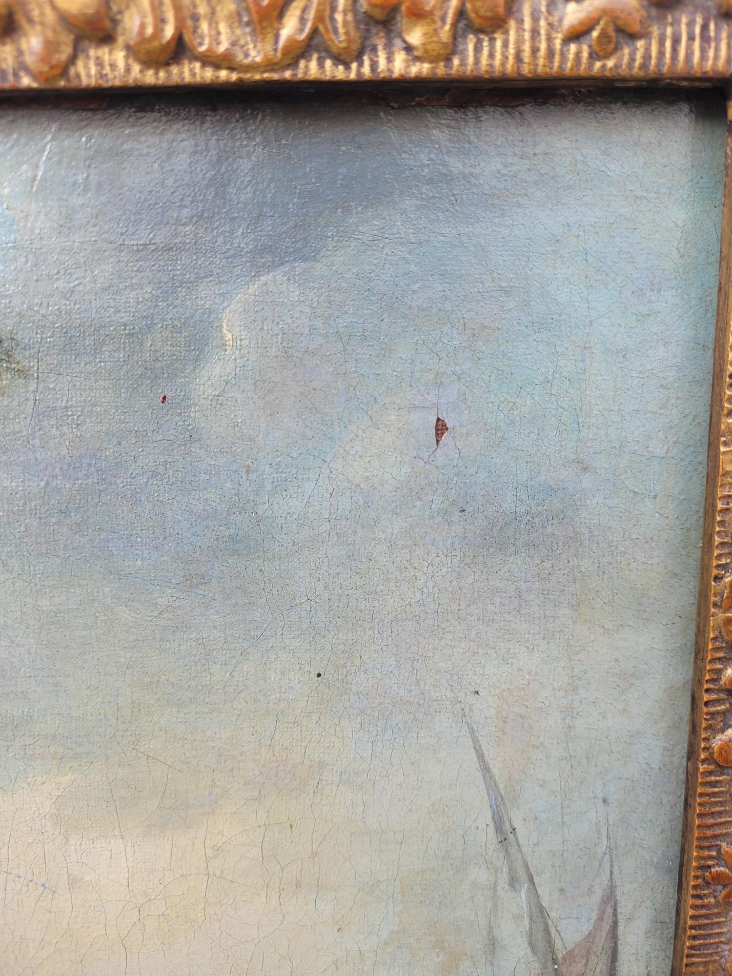 Hübsches Öl auf Leinwand, belebt von Fischern, die ihr Netz ans Ufer bringen, unter dem Blick einer jungen Frau und ihres Kindes.
Im Hintergrund sind verschiedene Gebäude und das Meer zu sehen.

Französisches Öl auf Leinwand, aus dem 18.