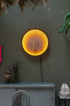 Opera d'arte al neon "Anime" / Specchio da parete di Spinzi