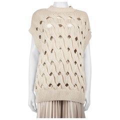 Anine Bing Beige Open Knit Vest Size XS