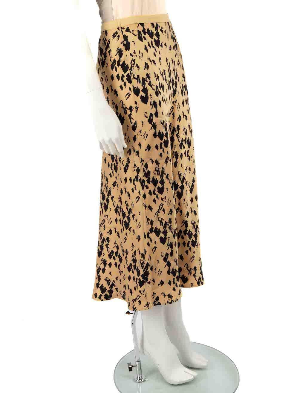 CONDITION is Very good. Hardly any visible wear to skirt is evident on this used Anine Bingdesigner resale item.
 
 
 
 Details
 
 
 Gold
 
 Silk
 
 Slip skirt
 
 Leopard print
 
 Knee length
 
 Elasticated waistband
 
 
 
 
 
 Made in China
 
 
 
