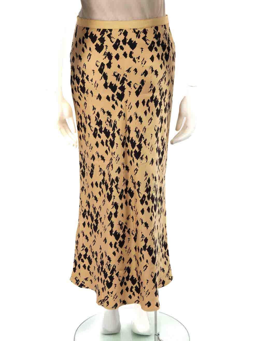 Anine Bing Brown Leopard Print Patterned Skirt Size M In Good Condition For Sale In London, GB