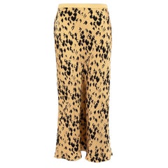 Anine Bing Brown Leopard Print Patterned Skirt Size M