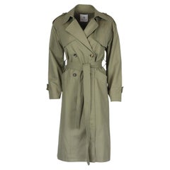 Anine Bing Double Breasted Belted Cotton Trench Coat Xsmall