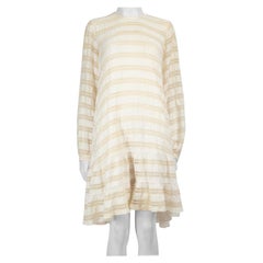 Anine Bing Ecru Lace Striped Knee Length Dress Size XS
