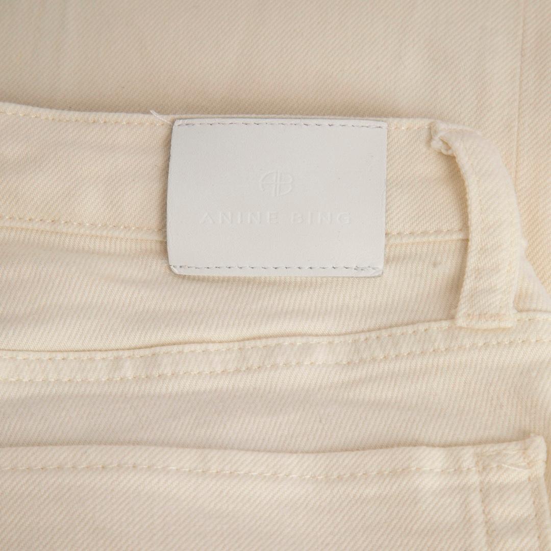 Vaqueros largos de pierna recta color crudo Anine Bing Talla M Beige en venta