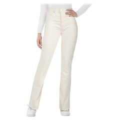 Vaqueros largos de pierna recta color crudo Anine Bing Talla M