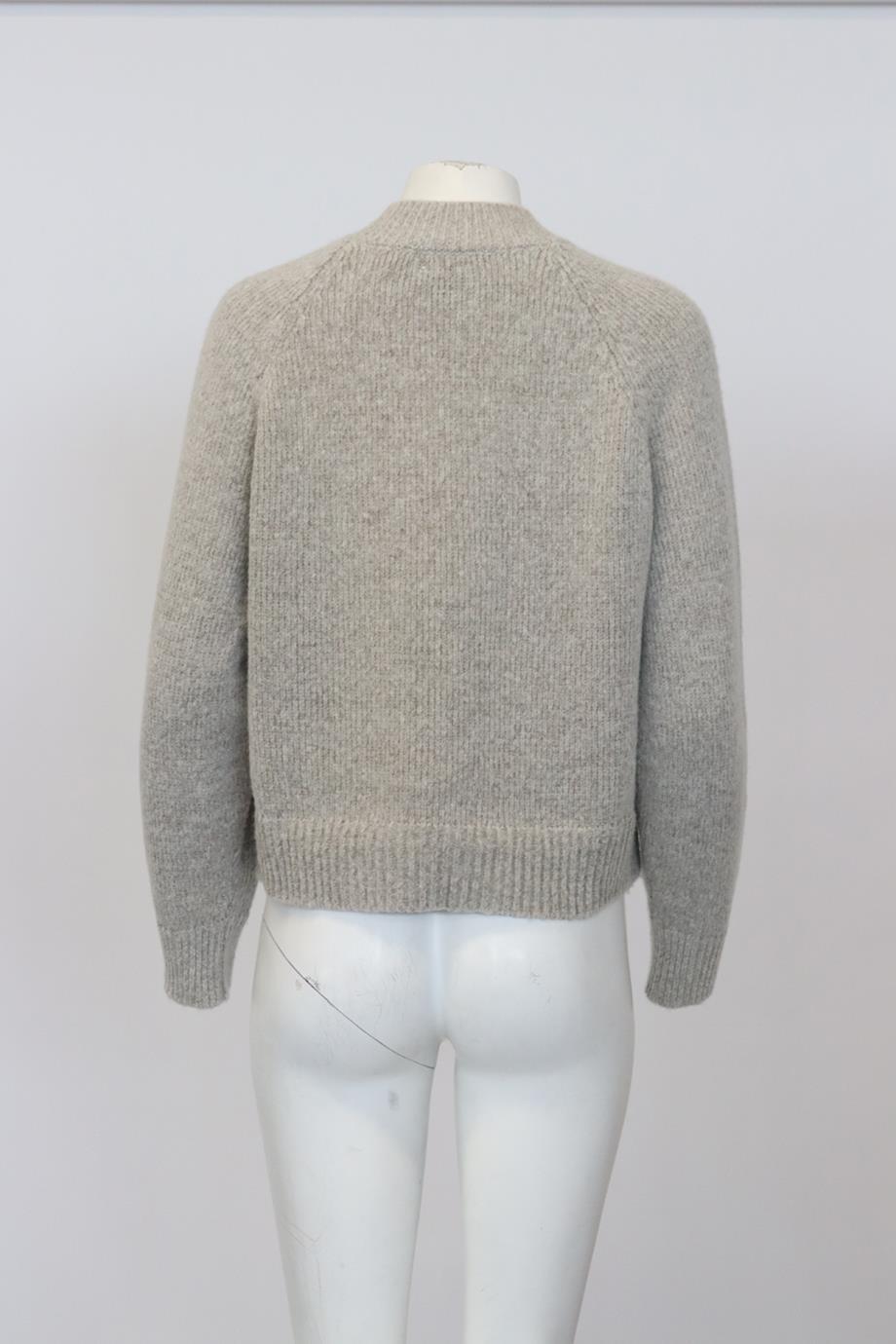 Anine Bing Intarsia Wool And Cashmere Blend Sweater Xsmall In Excellent Condition In London, GB
