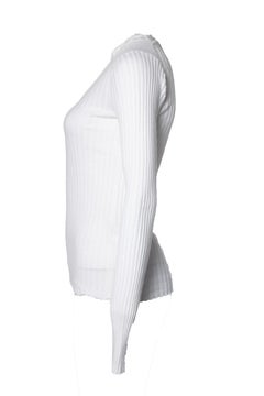 Anine bing, Ribbed stretch top in white