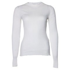 Anine bing, Ribbed stretch top in white