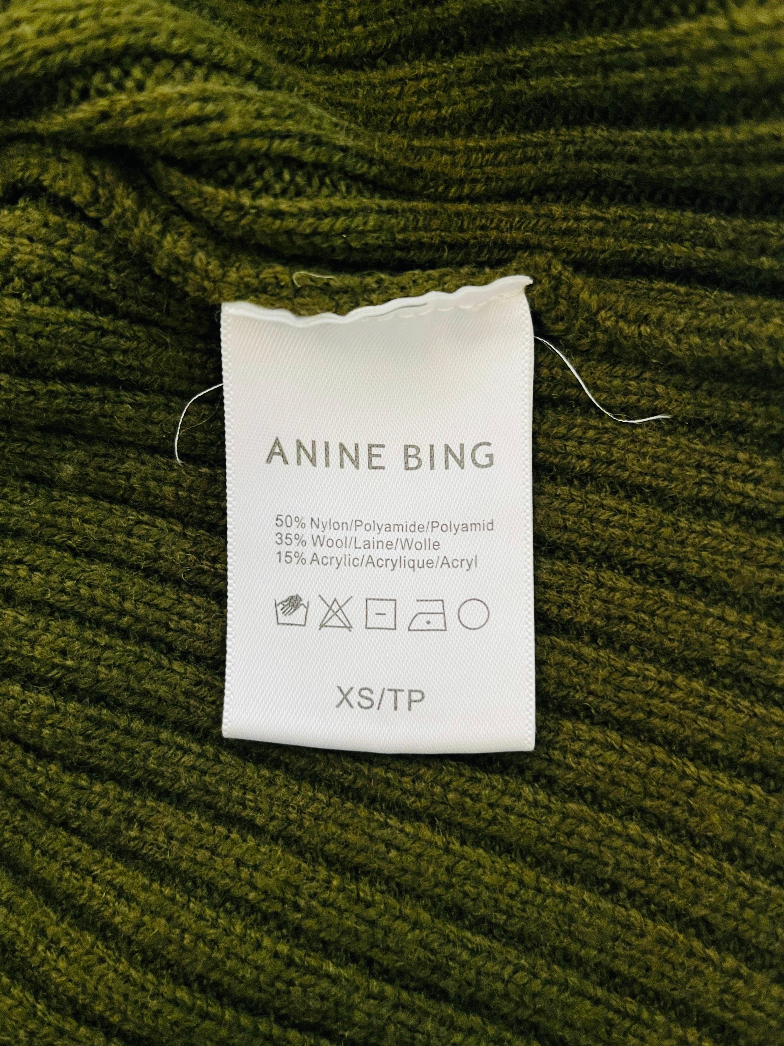 Anine Bing Ribbed Wool Blend Dress For Sale 2
