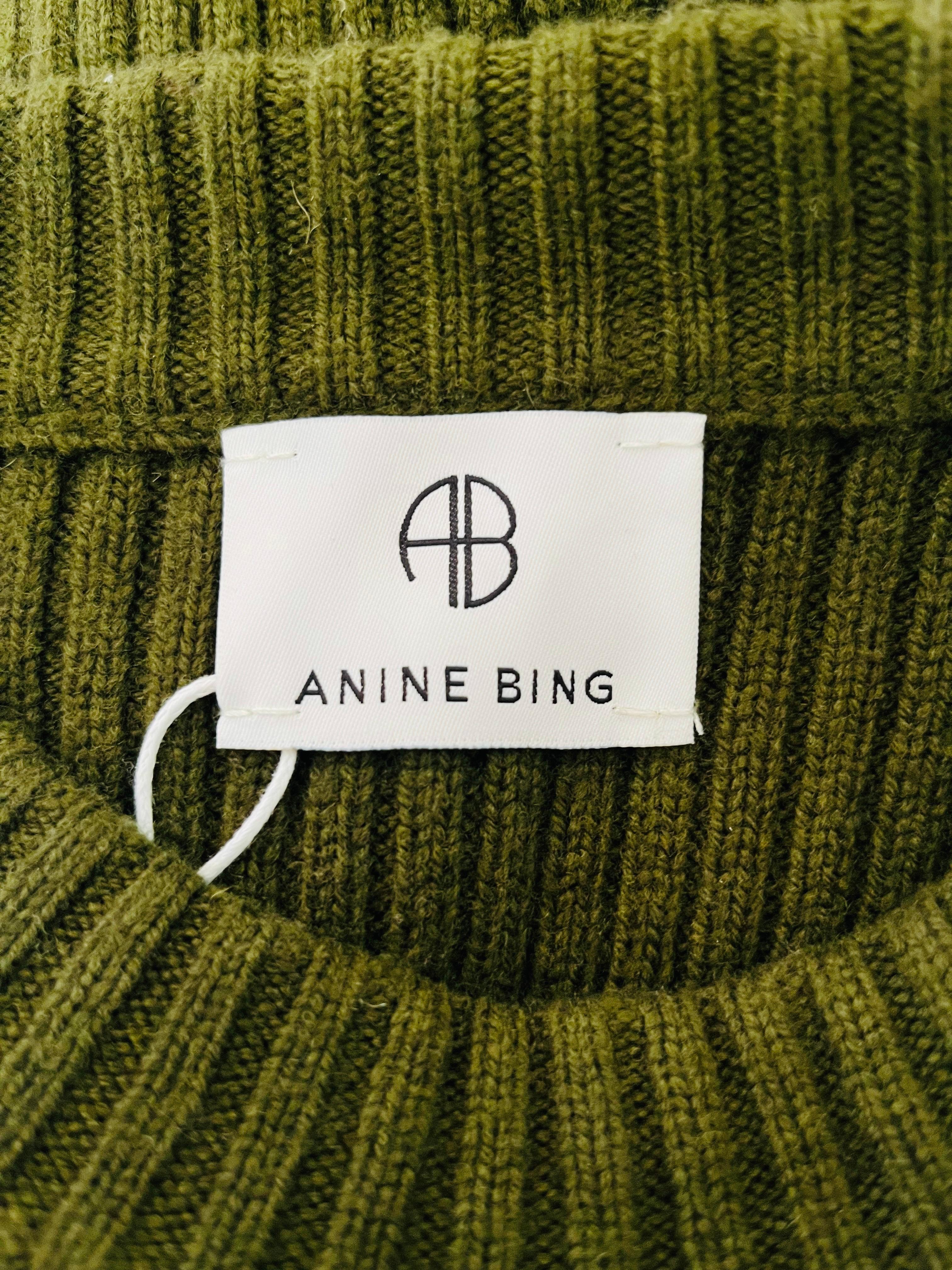 Anine Bing Ribbed Wool Blend Dress For Sale 3