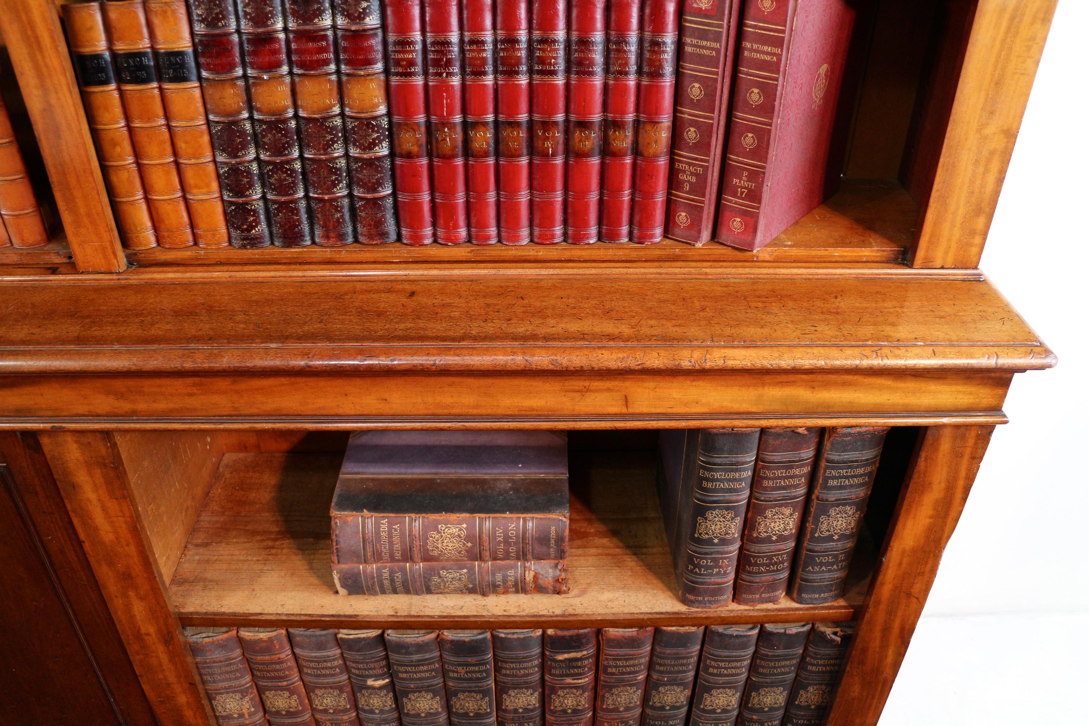 Anique 19th Century English William IV Mahogany Open Library Bookcase 5