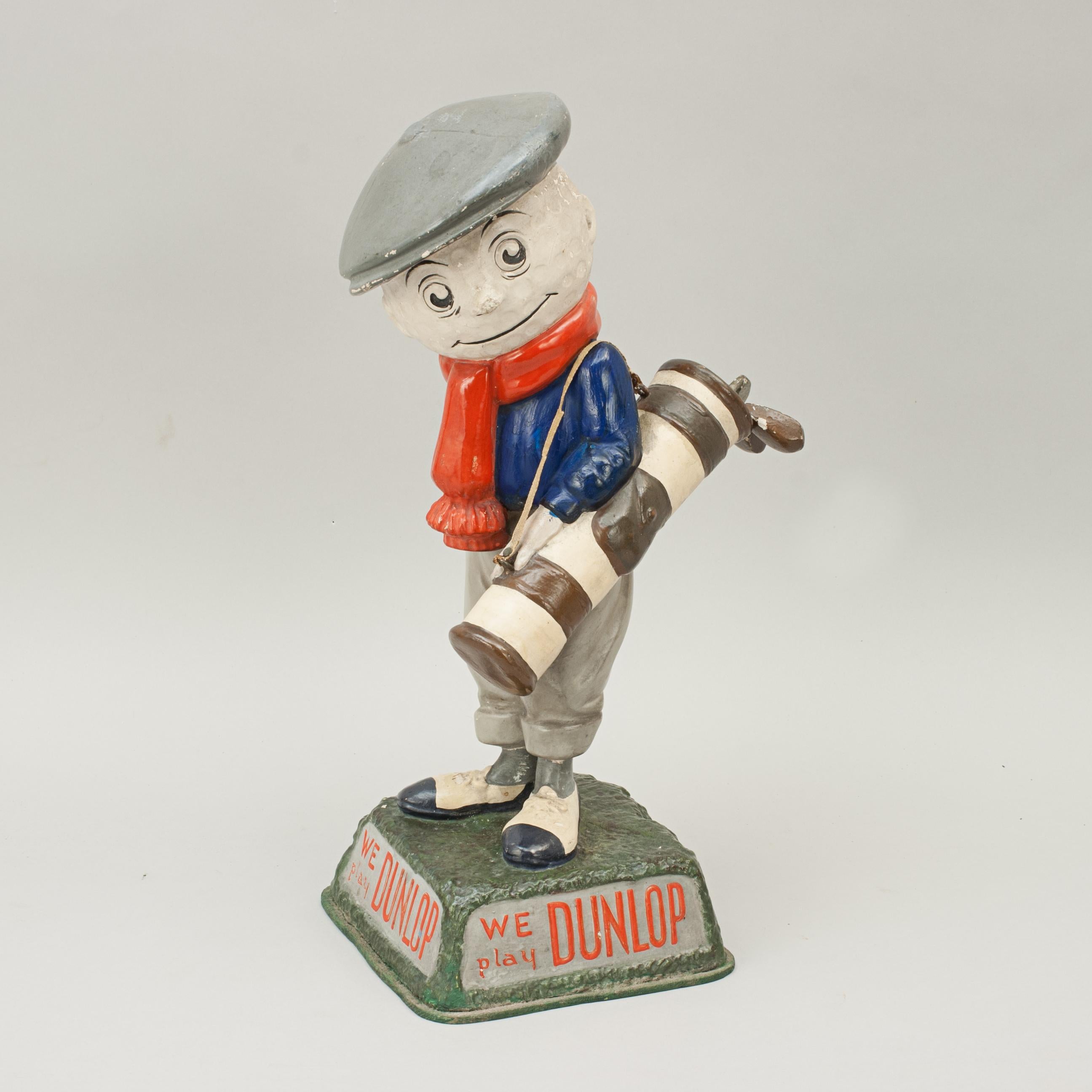 Antique Advertising Dunlop Man, Golf Figure, Point of Sale Advertising 5