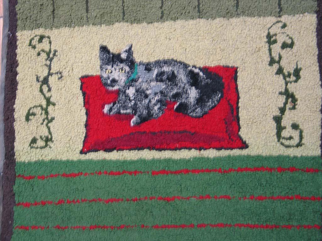 Tissé à la main Tapis crocheté américain unique 1'8