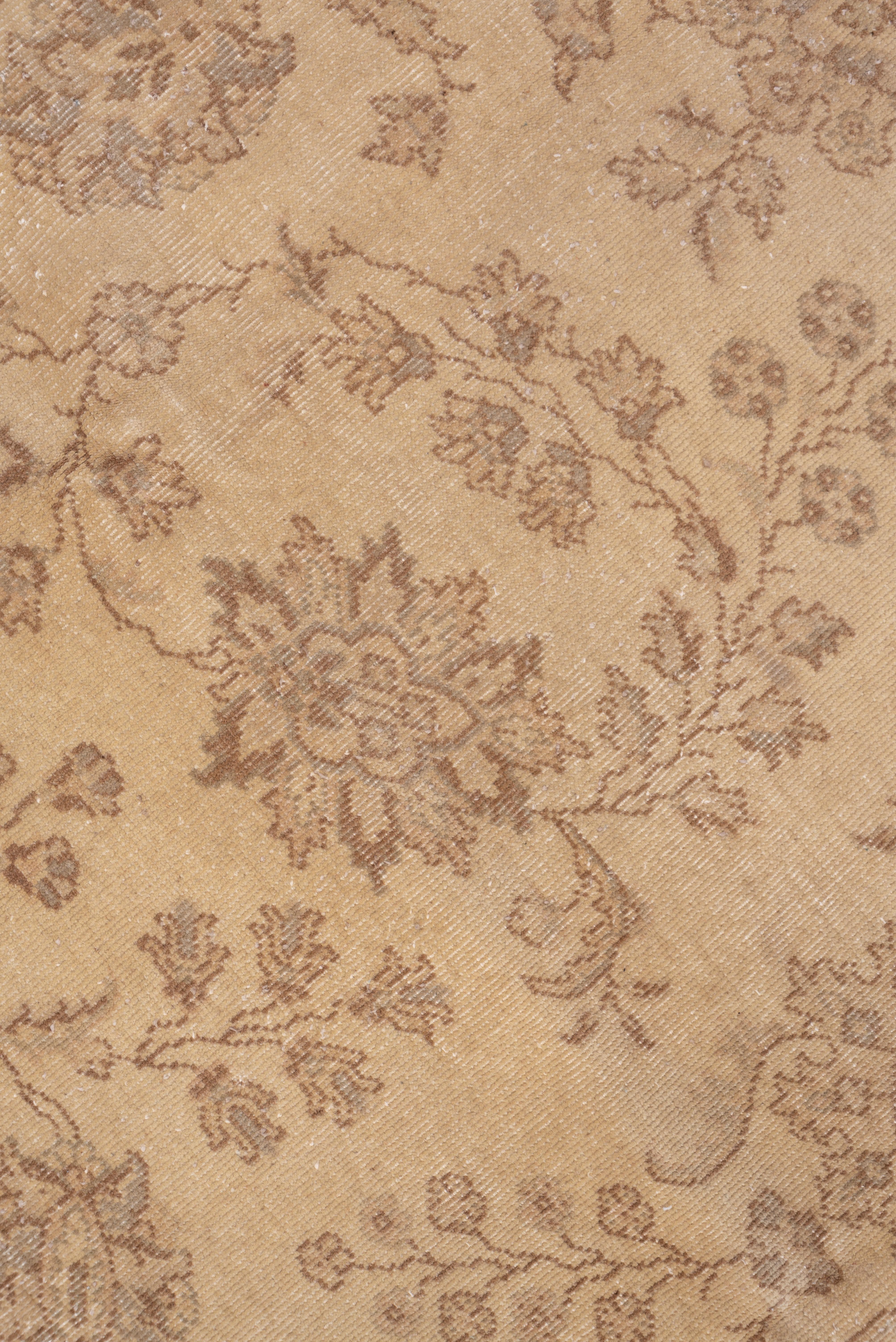 Early 20th Century Antique Beige Turkish Sivas Rug, Beige All-Over Field, circa 1920s For Sale