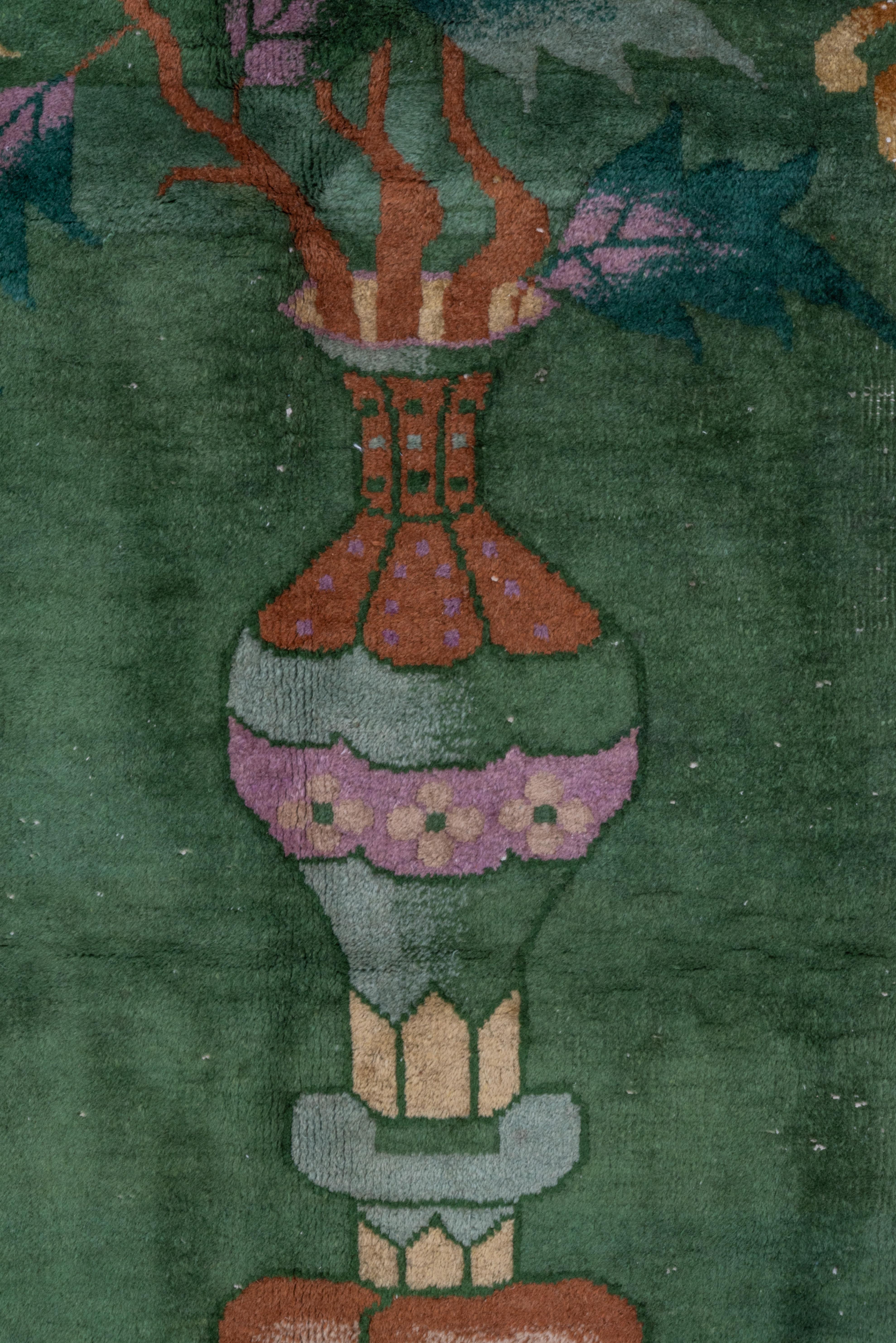 green and purple rug