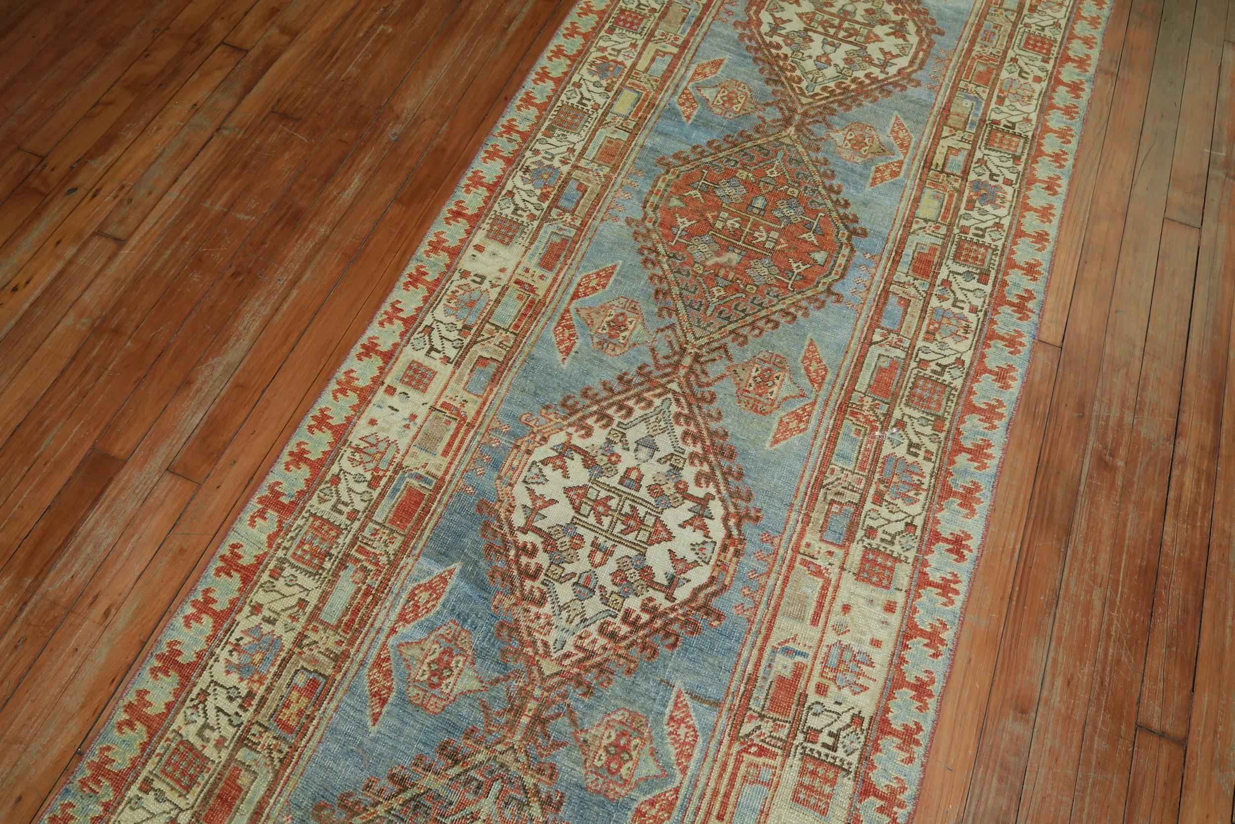 Anique Tribal Persian Serab Runner, 20th Century In Good Condition For Sale In New York, NY