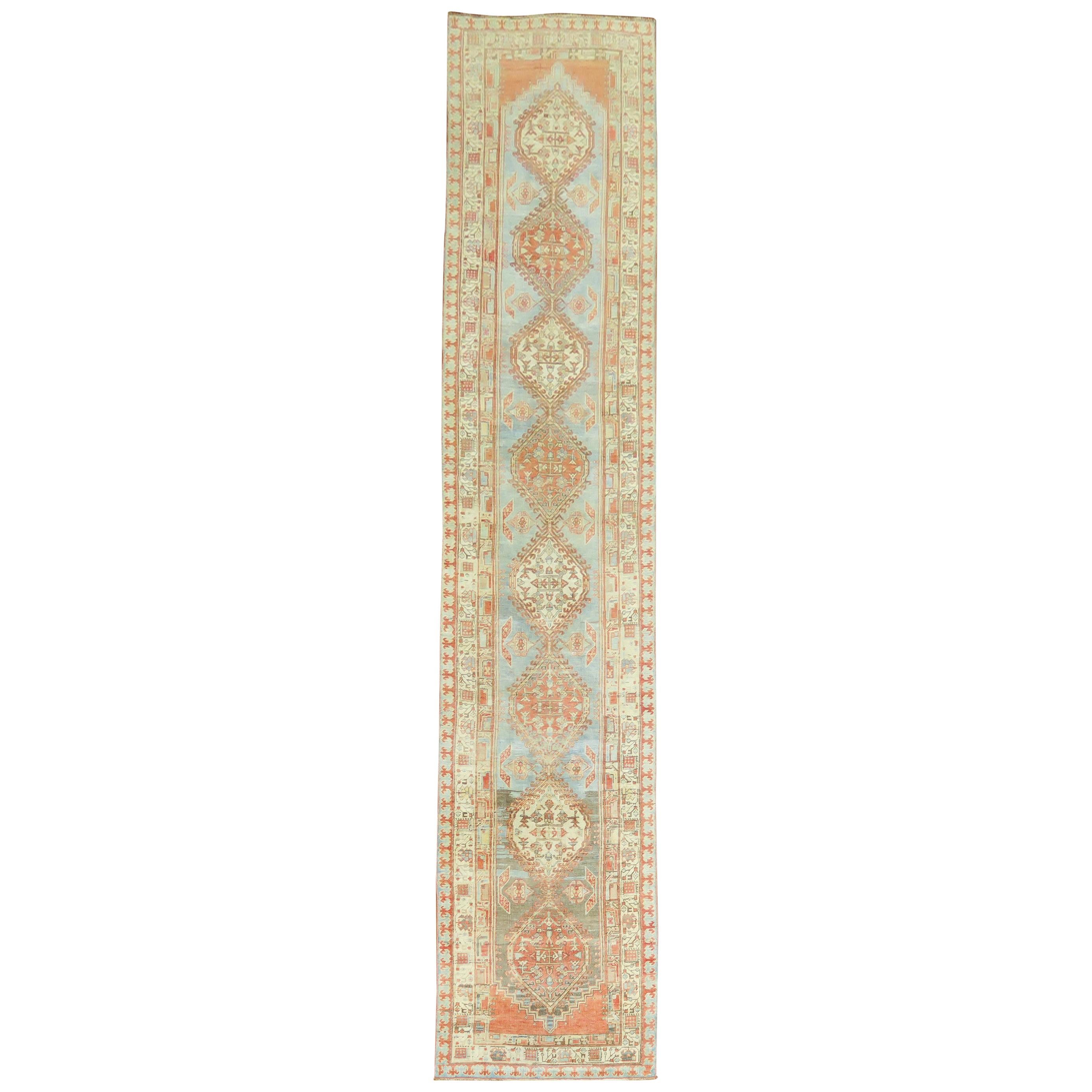 Anique Tribal Persian Serab Runner, 20th Century For Sale