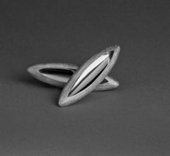 Anish Kapoor 18 Karat White Gold Torpedo Earrings, Large, 2010