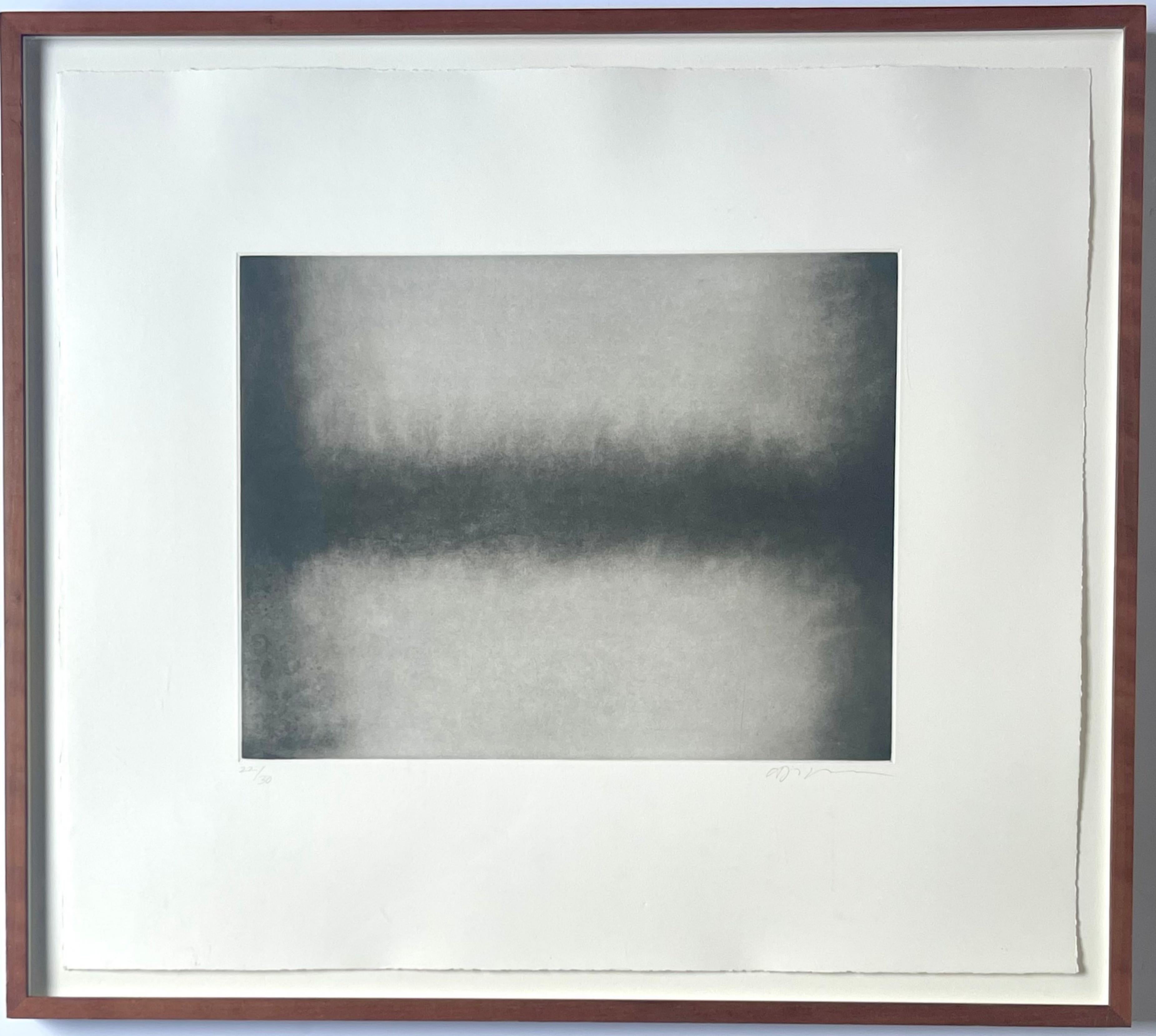 Anish Kapoor, Untitled, from 15 Etchings, ex -Equitable Assurance Gallery collection, 1996
Etching on Zerkall paper
This poignant Anish Kapoor etching is pencil signed and numbered 22/30 on the front. It is floated and framed in a dark wood frame