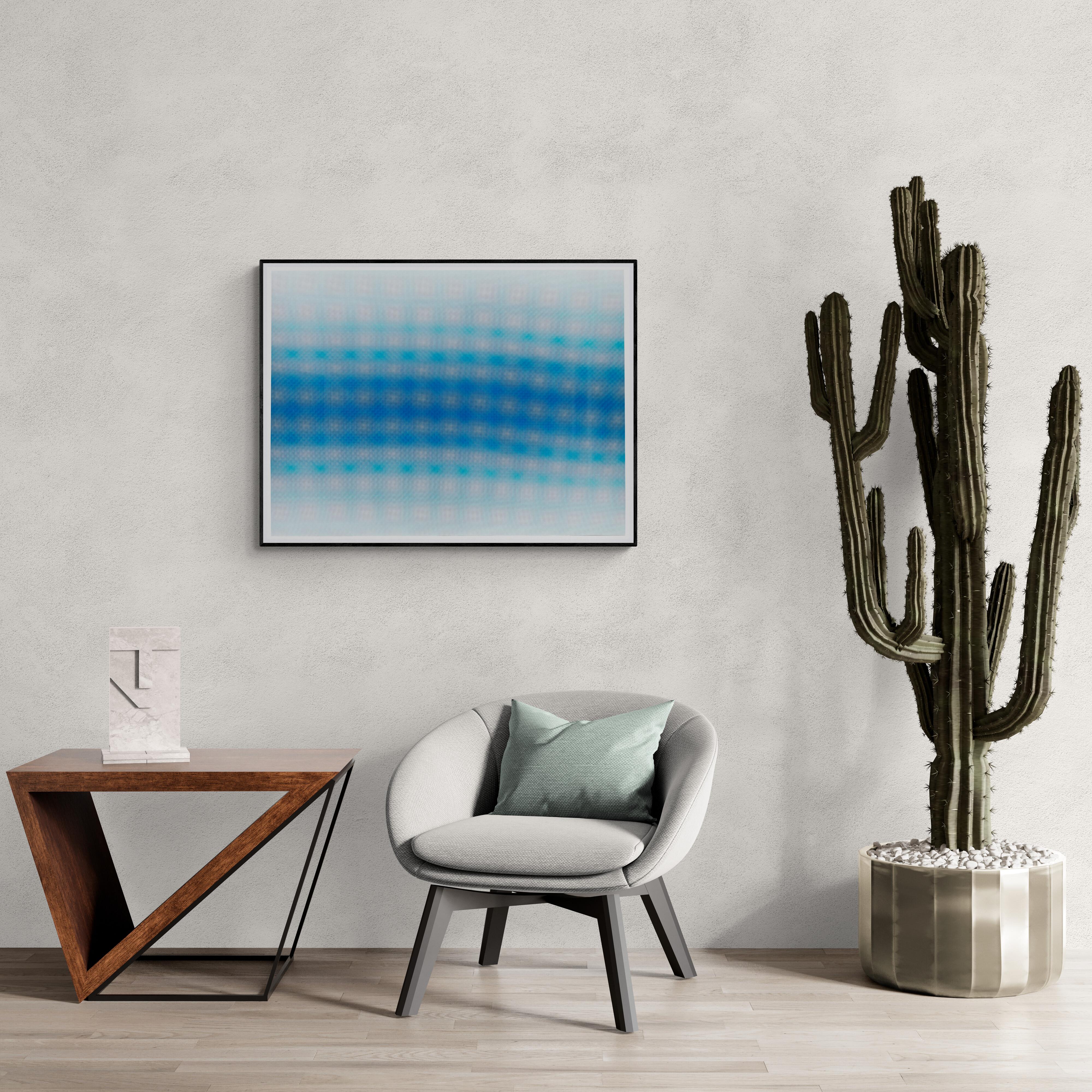 ANISH KAPOOR - MOIRÉ. Limited edition etching Hand signed. Contemporary, Modern - Blue Abstract Print by Anish Kapoor