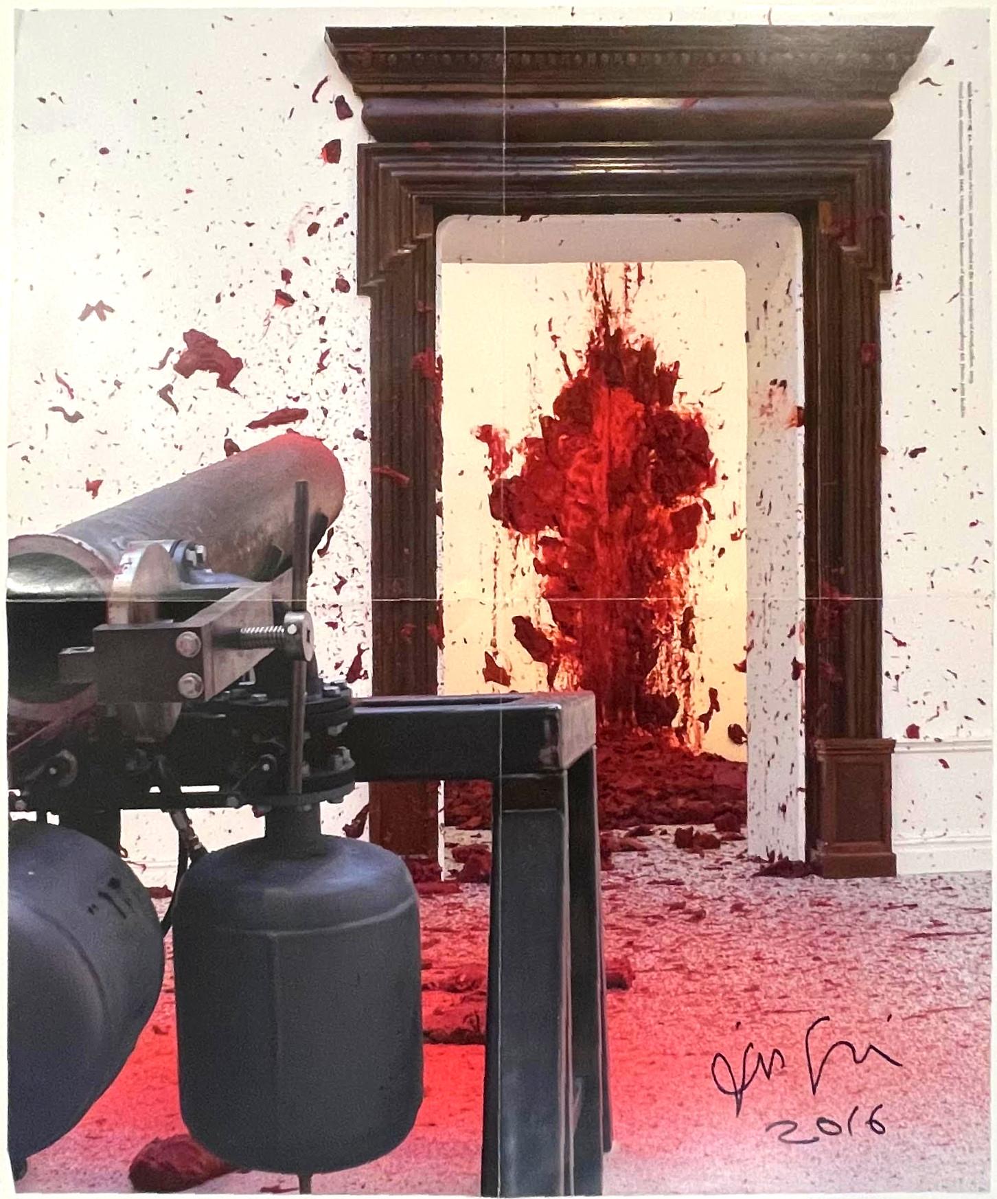 Shooting into the Corner Poster (hand signed and dated by Anish Kapoor)