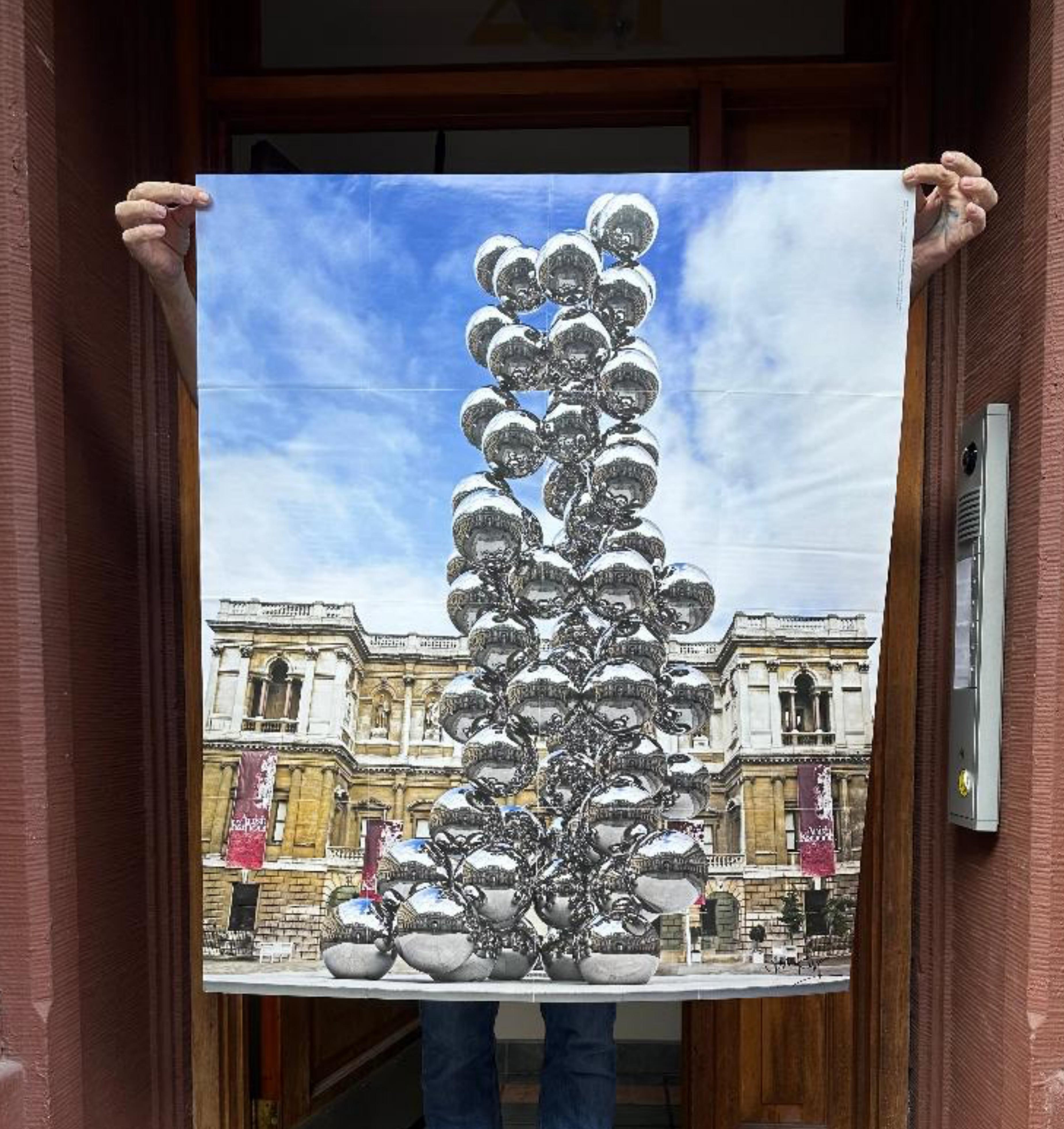 Anish Kapoor
Tall Tree and the Eye at the Royal Academy (hand signed by Anish Kapoor), 2009
Off-set lithograph poster (hand signed by Anish Kapoor)
Signed in black marker lower right front
42 1/2 × 36 inches
Unframed
This offset lithograph poster,
