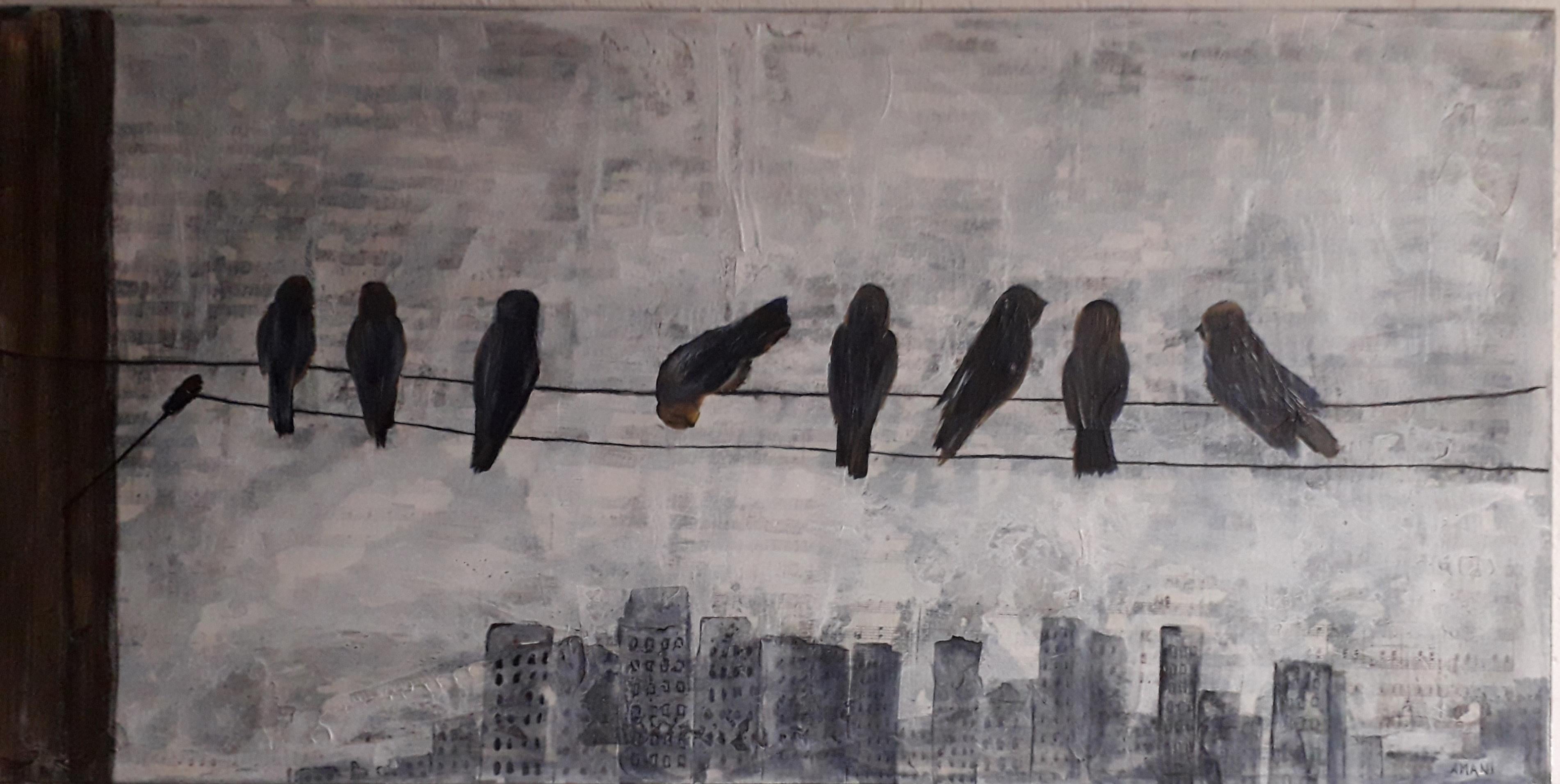 Anita Amani Dorp - "City Birds".

Amani Dorp has been fascinated by the perfection and grandness of nature since her childhood, which as the source of art is always the starting point for her inspiration.
The result is abstract, color-intensive