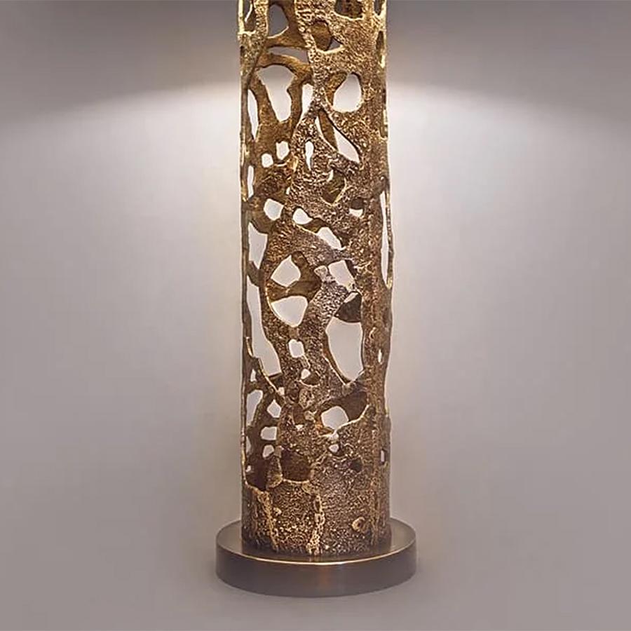 Hand-Crafted Anita Bronze Table Lamp For Sale