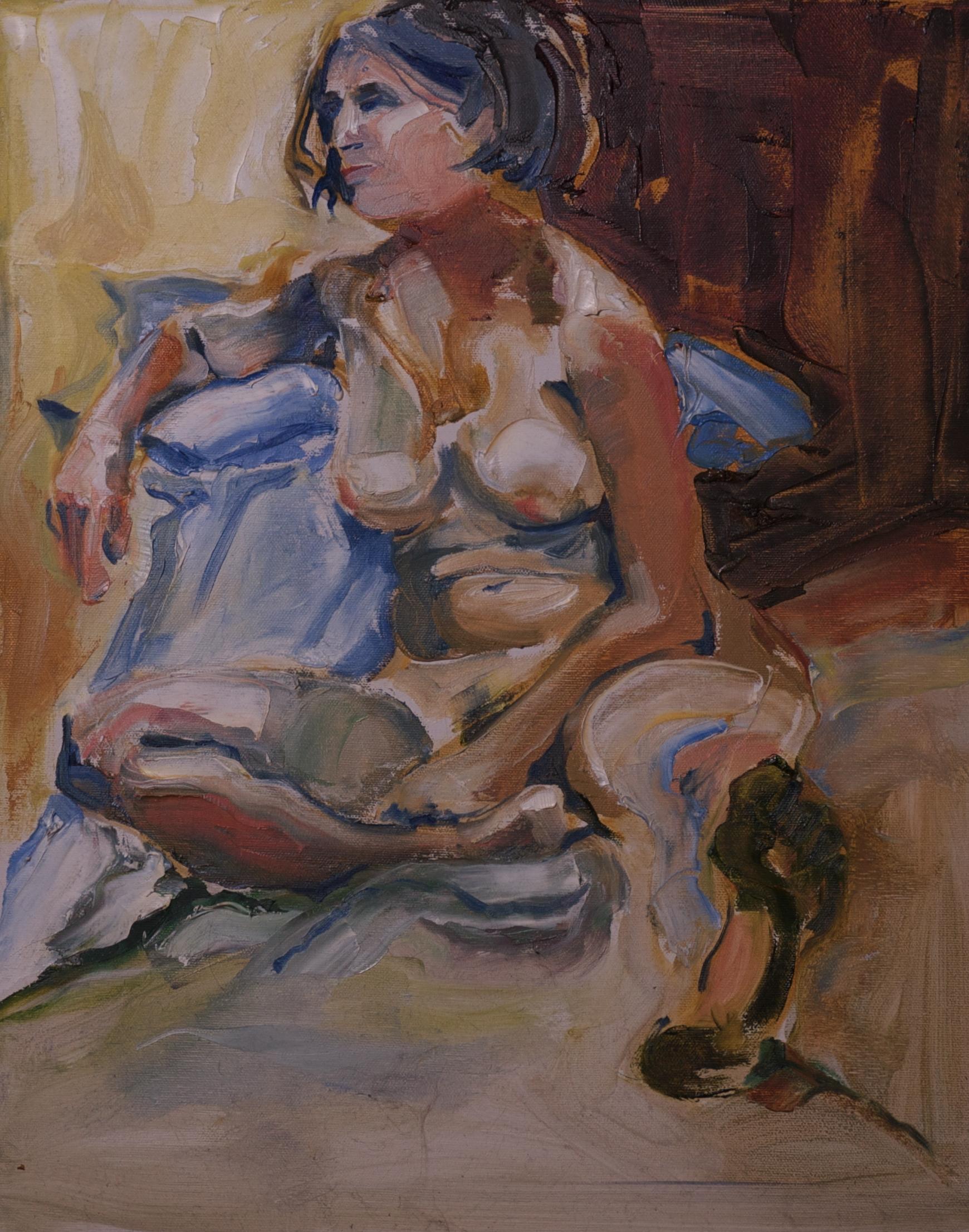 Quasi finito, Pittura, Olio su tela - Painting di Anita Clearfield