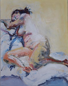 La notte della luce gialla, Pittura, Olio su tela