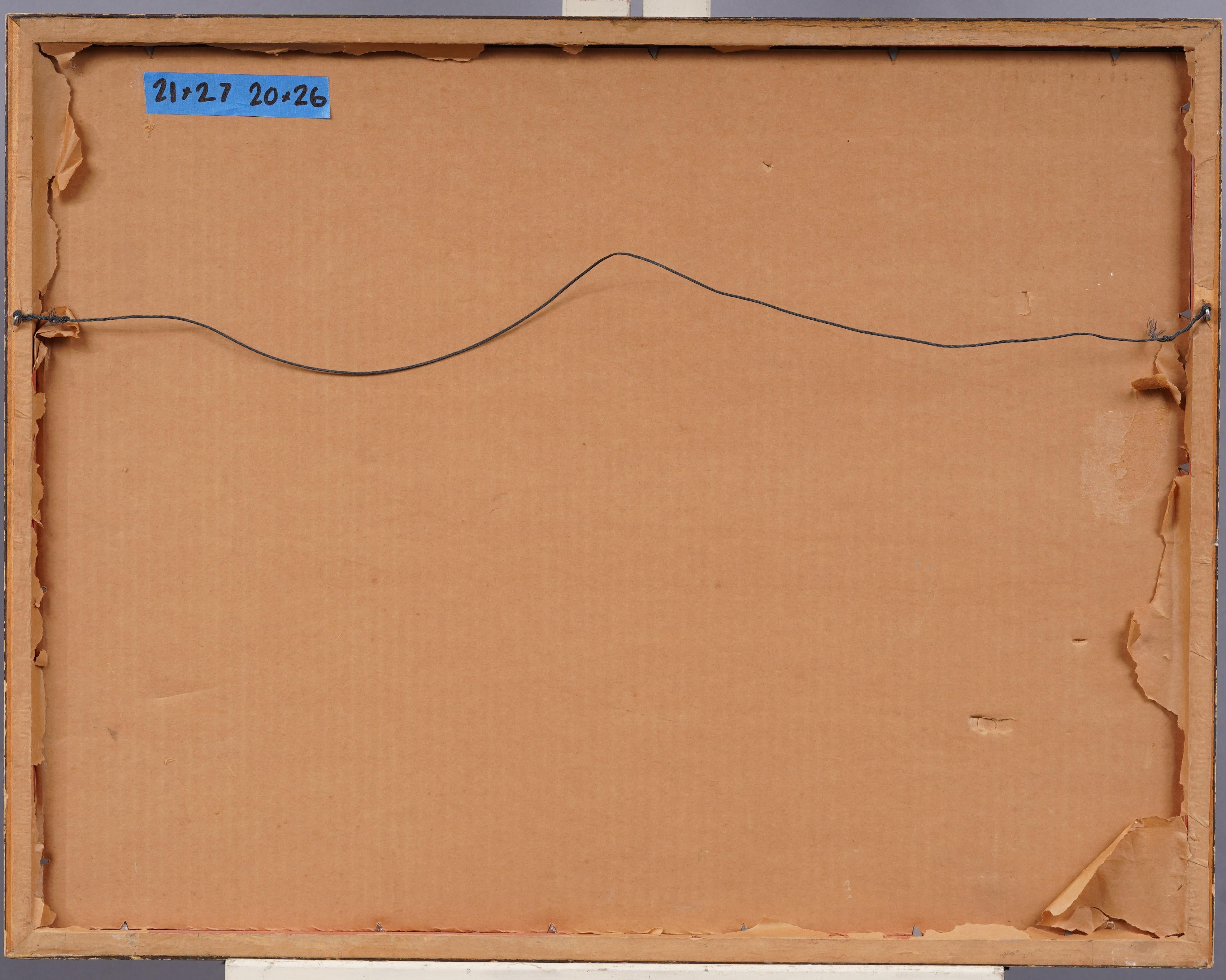 Antiguo Periodo Americano Cubista Abstracto Firmado Enmarcado Rara Pintura al Óleo de Artista en venta 5