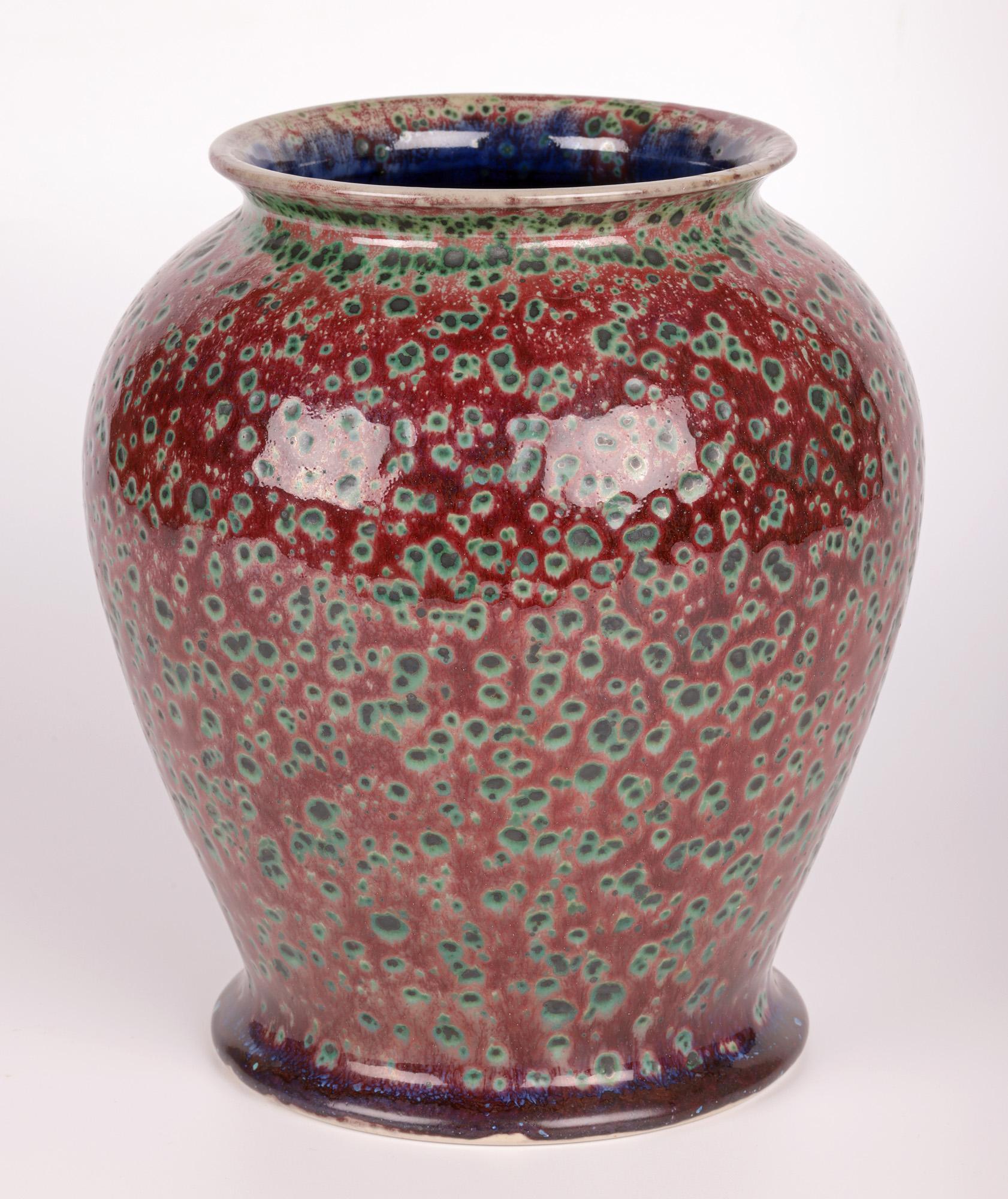 Anita Harris Cobridge High Fired Ruskin Glazed Art Pottery Vase For Sale 5